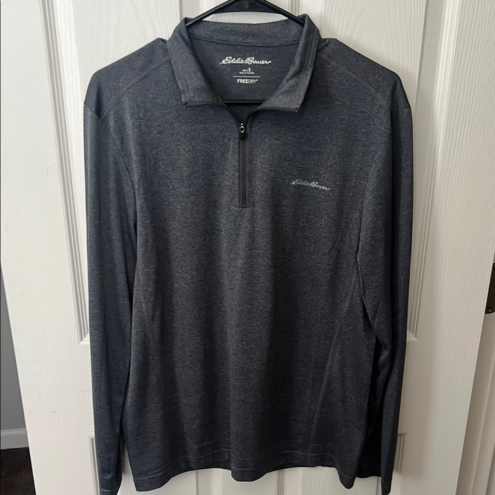 Gray Quarter-Zip Pullover